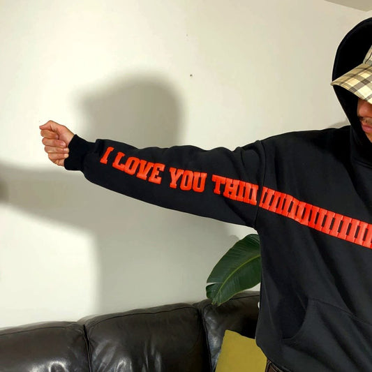 I Love You This Much Hoodie – Romantic Couple Edition by Exotix