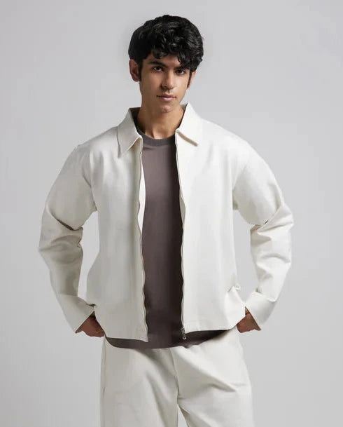 Classic Black Collar Leather Jacket – Heat Drop