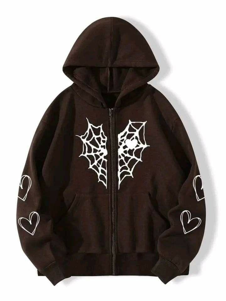 Exotix Heart Zipper Hoodie Unisex