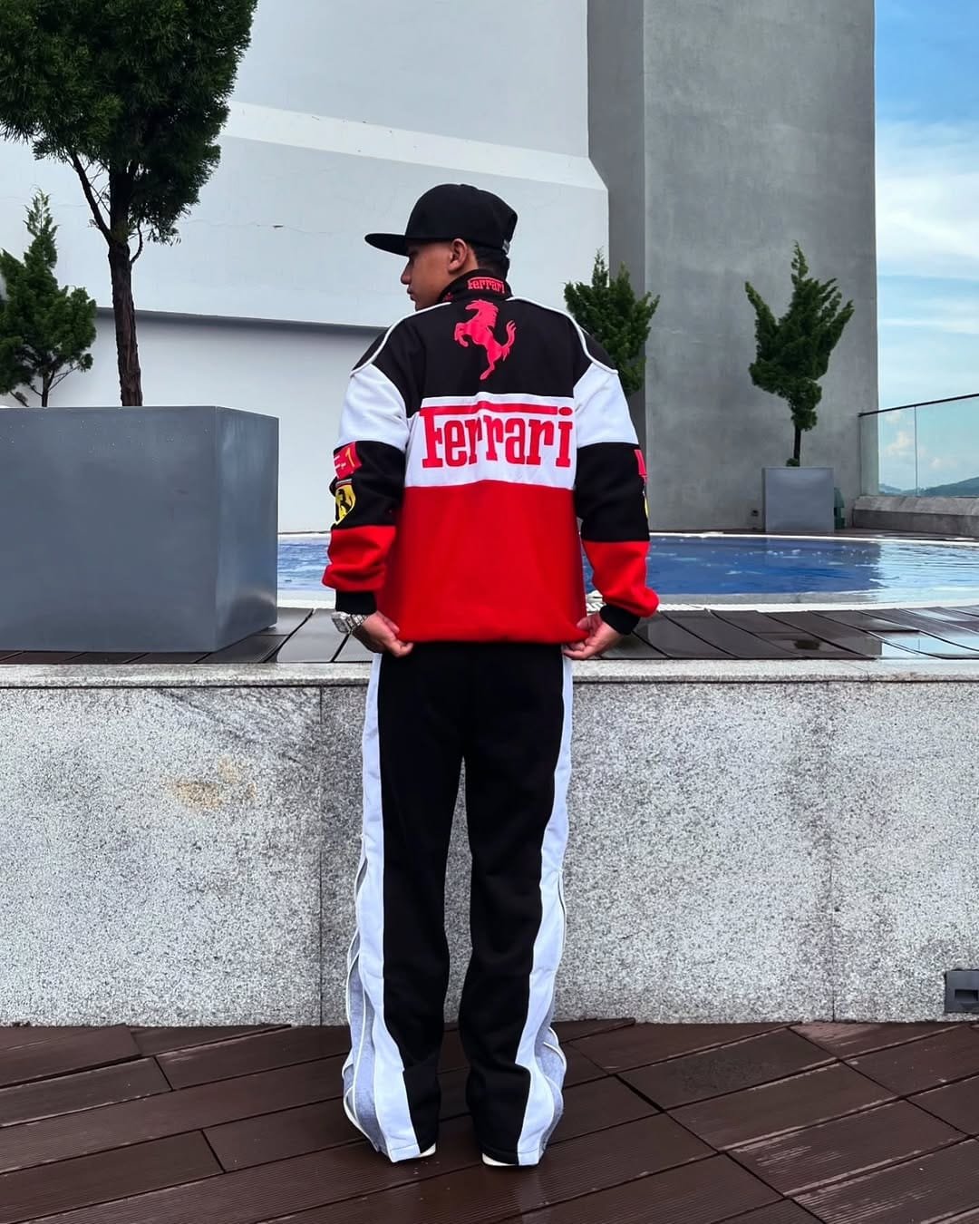 Red & White Ferrari Racing Jacket – Exotix