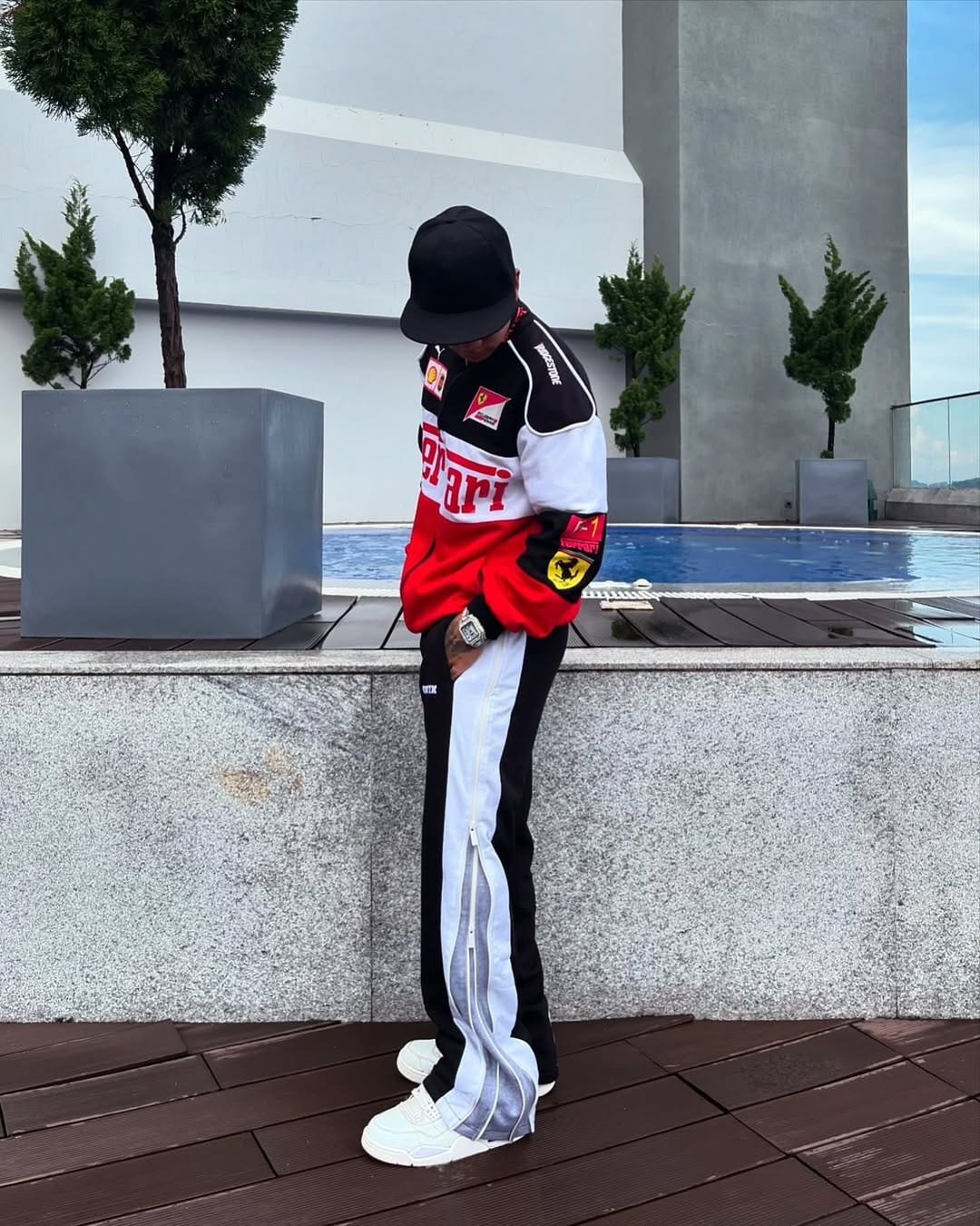 Red & White Ferrari Racing Jacket – Exotix