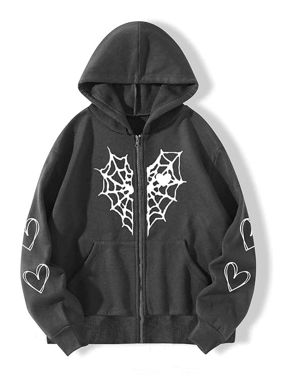 Exotix Heart Zipper Hoodie Unisex