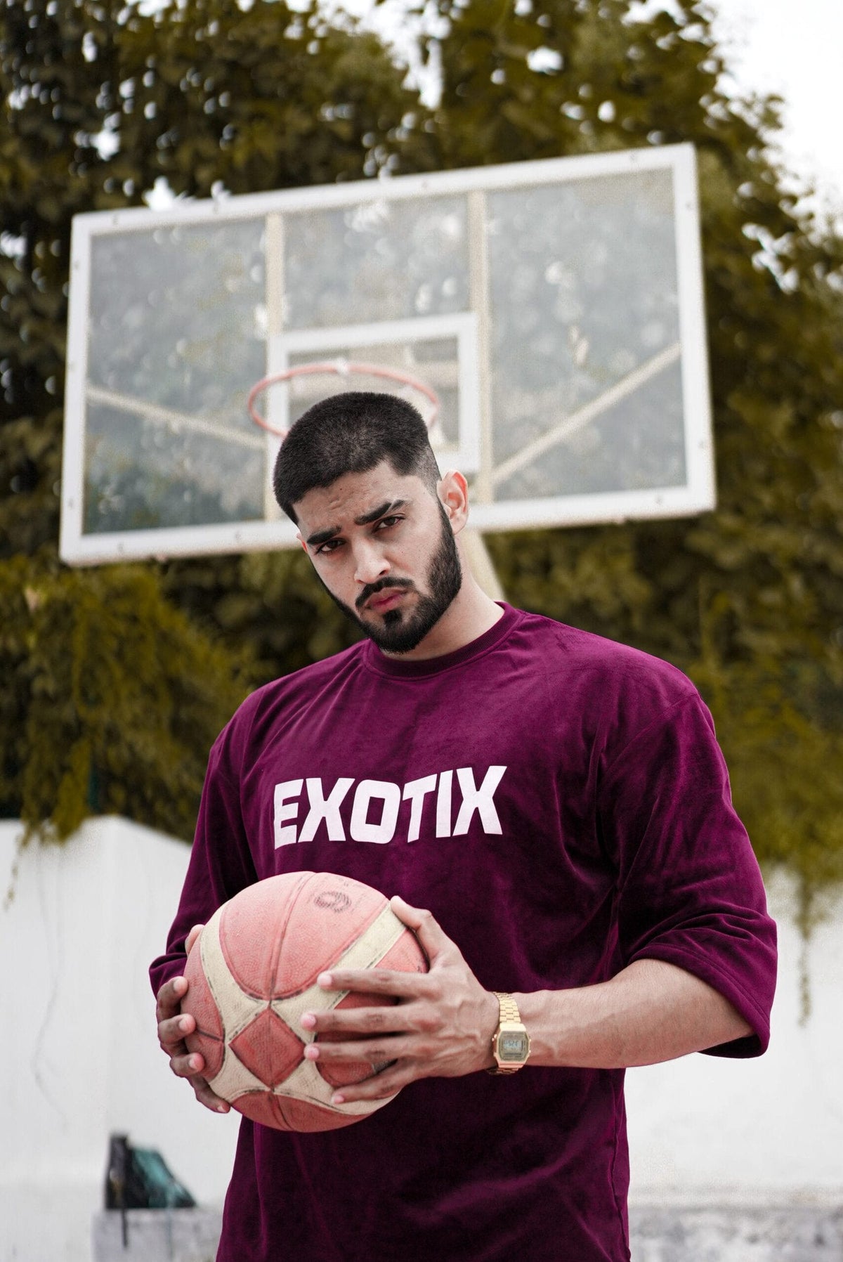 Exotix Maroon Velvet Co-Ord For Men