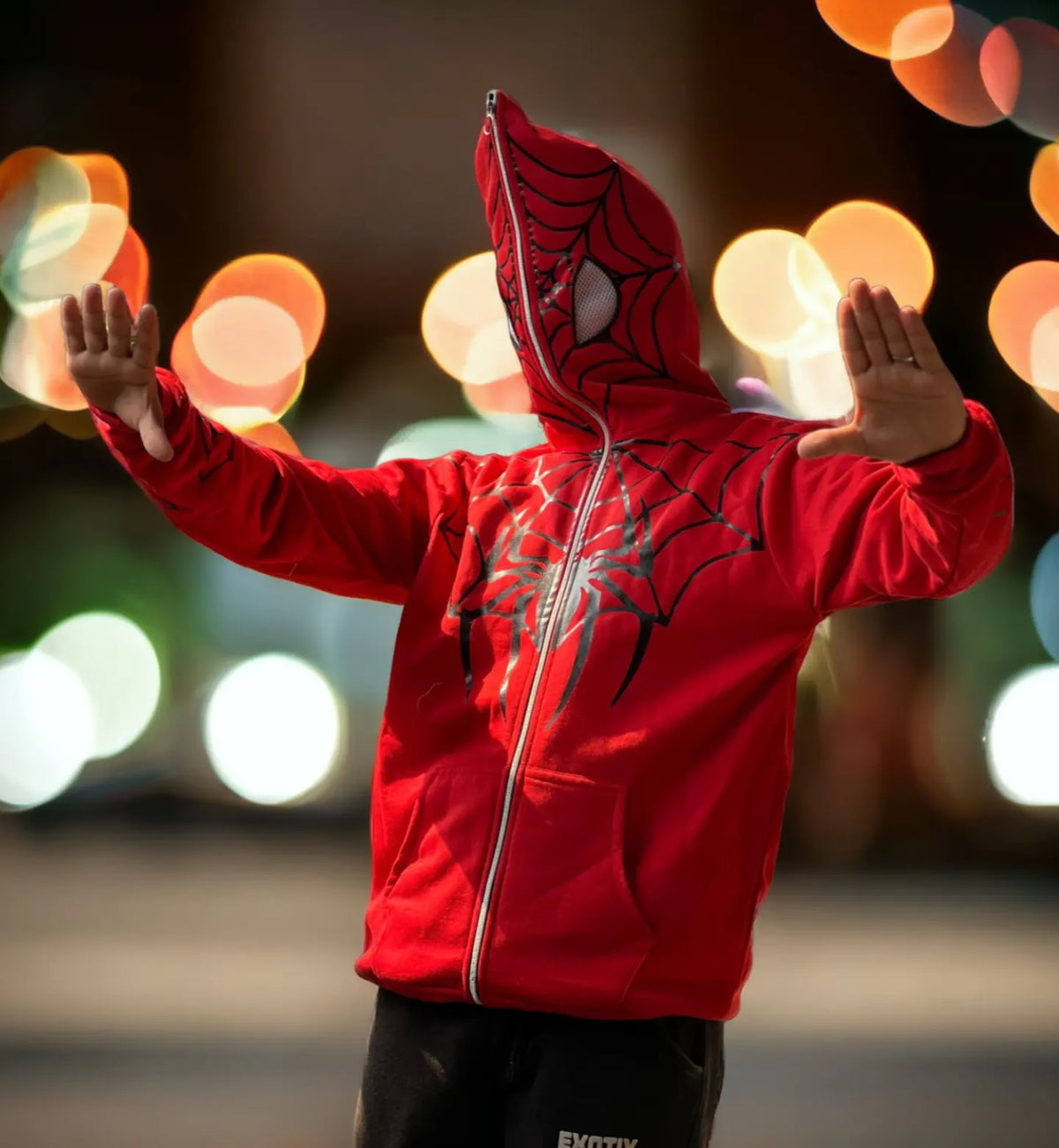 Exotix Red Spider Man Full Zip Hoodie