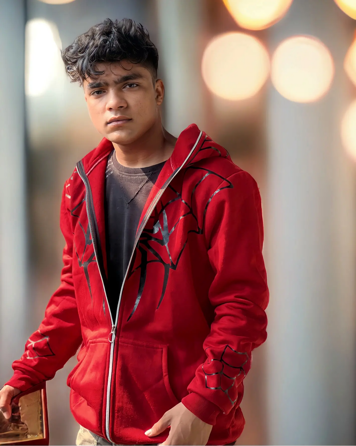 Exotix Red Spider Man Full Zip Hoodie