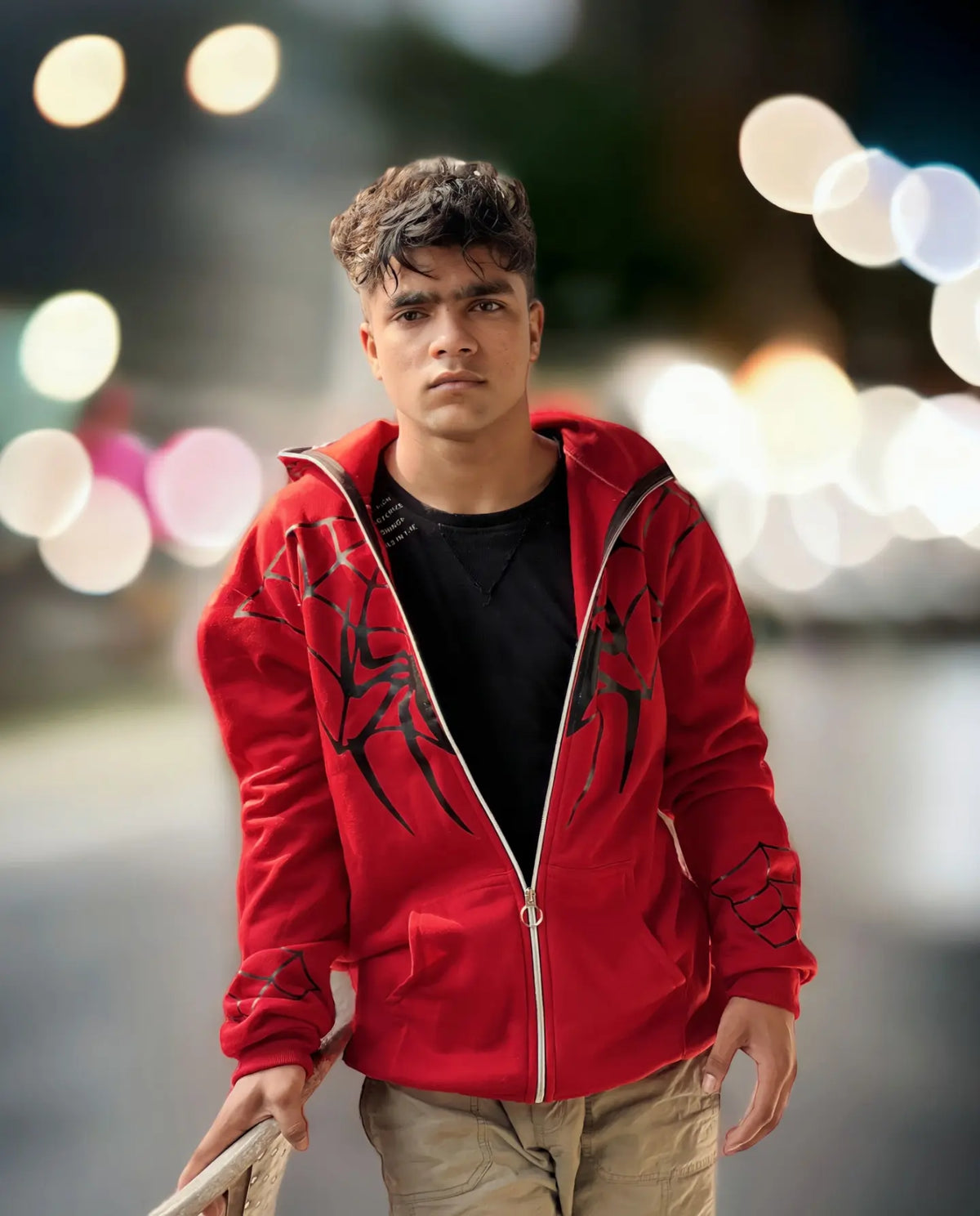 Exotix Red Spider Man Full Zip Hoodie