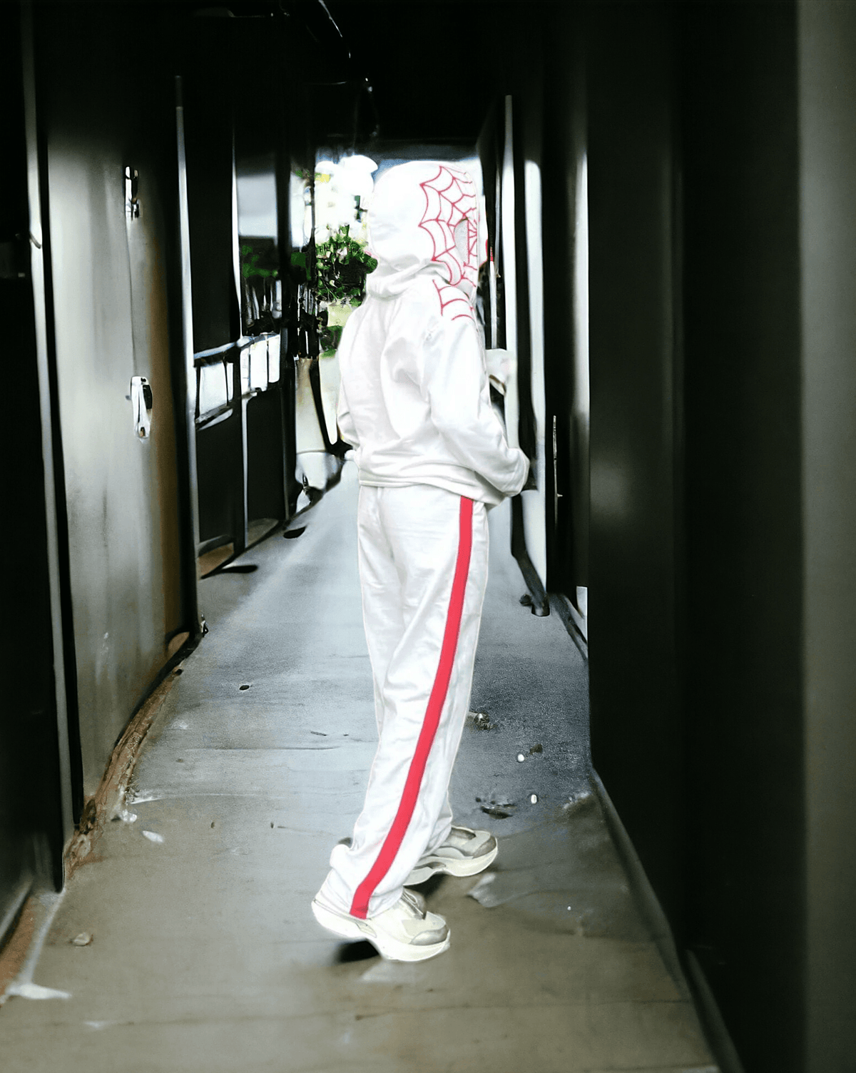 White Spider Man Hoodie Full Zip Up Marvel Fan Apparel
