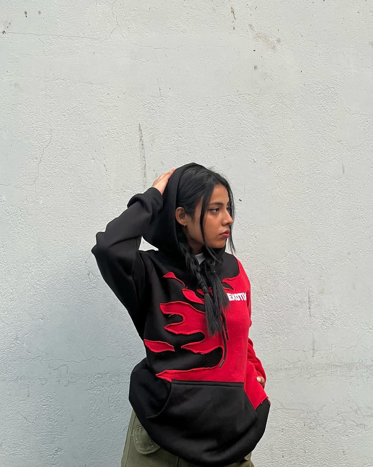 Exotix Womens Fire Hoodie Feel the Burn Flaunt the Fire