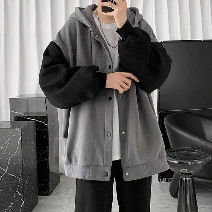 Grey Jacket With black sleeve