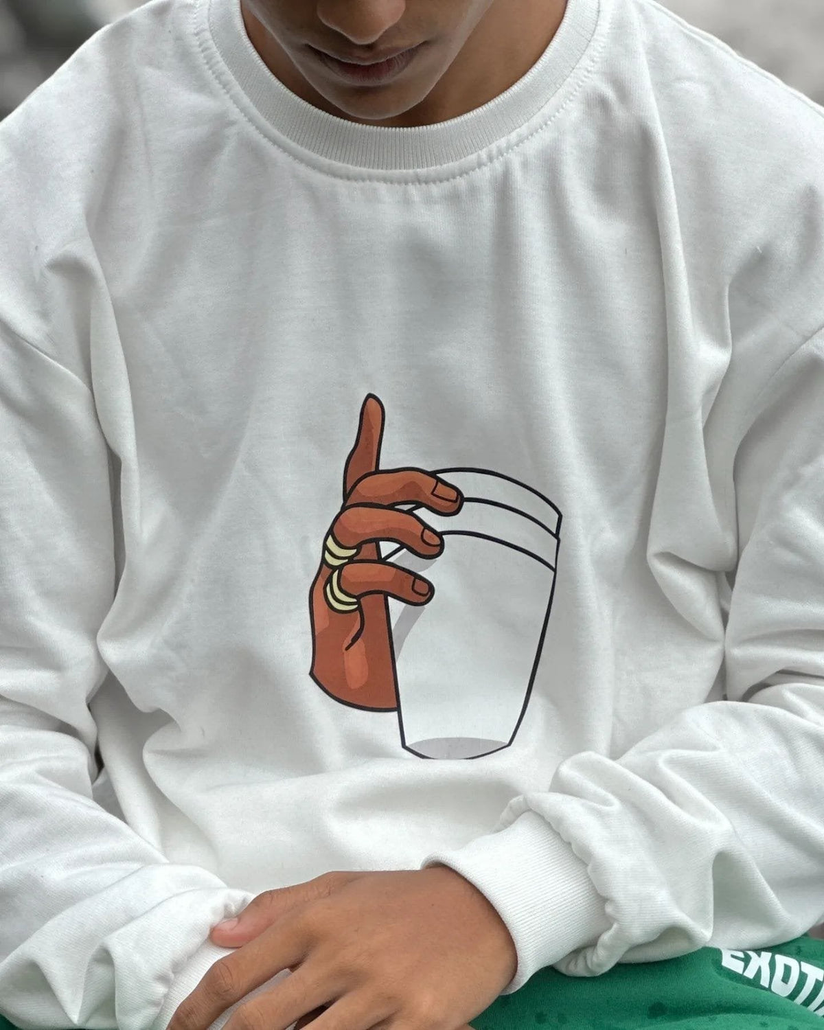 White Cup sweatshirt