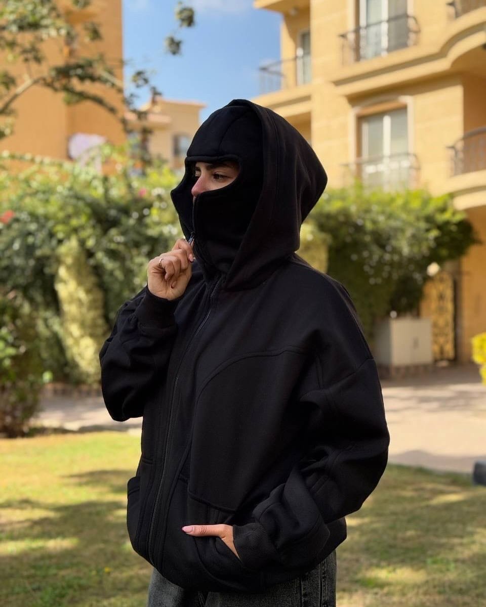 Ninja Balaclava Hoodie with Built-In Face Mask – Exotix
