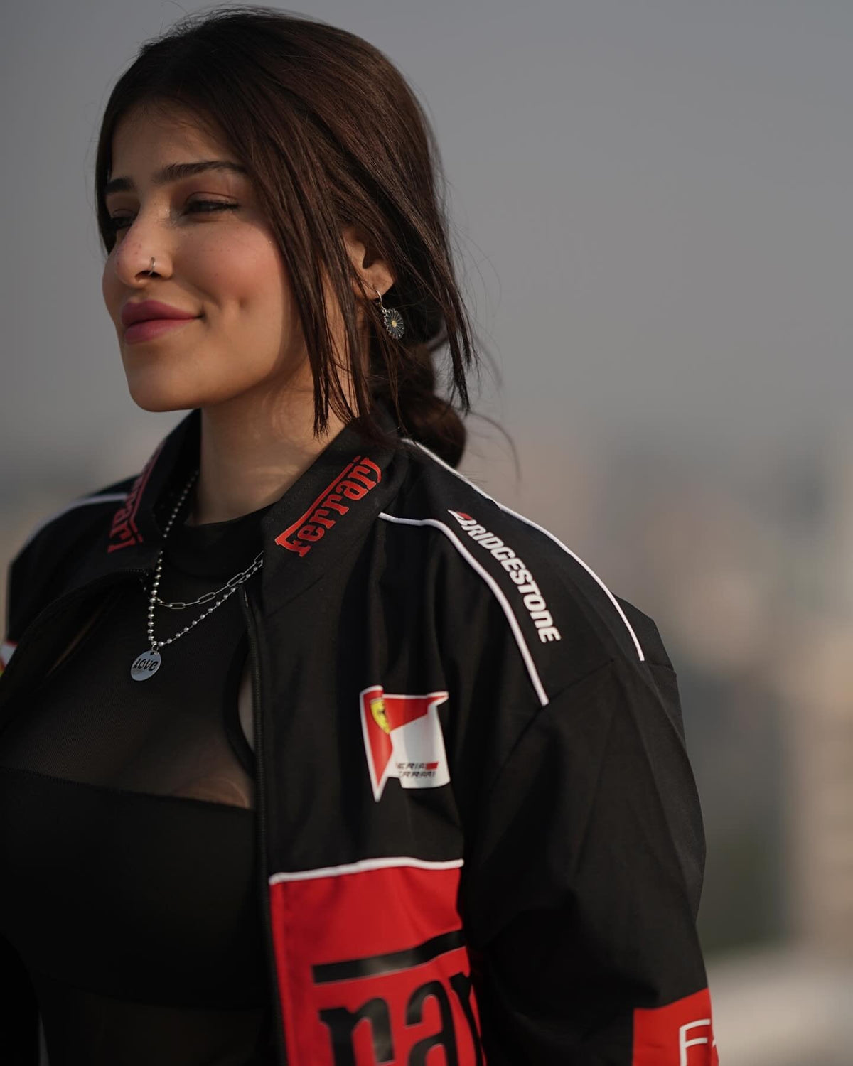Black Vintage Ferrari Jacket – Retro Racing Streetwear by Exotix